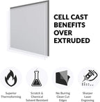 SimbaLux Acrylic Sheet Clear Cast Plexiglass 12” x 12” 1/4” Thick | Square Panel - Image 5