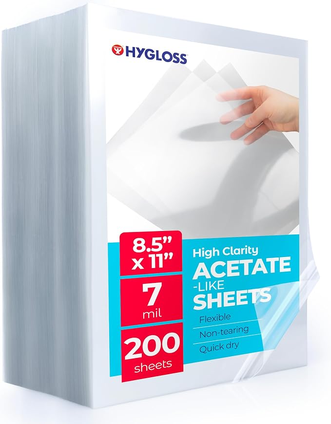 Hygloss 8.5" x 11" Acetate Paper by HyglossProductsInc