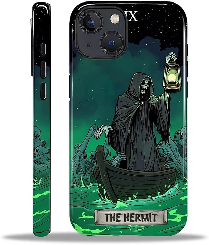 ZHEGAILIAN Case for iPhone 14 Plus, The Hermit Night Skull Durable Shockproof by Home