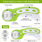Rotary Cutter Set, Audab Self Healing Sewing Mats Rotary Cutter and Mat 45mm - Image 4