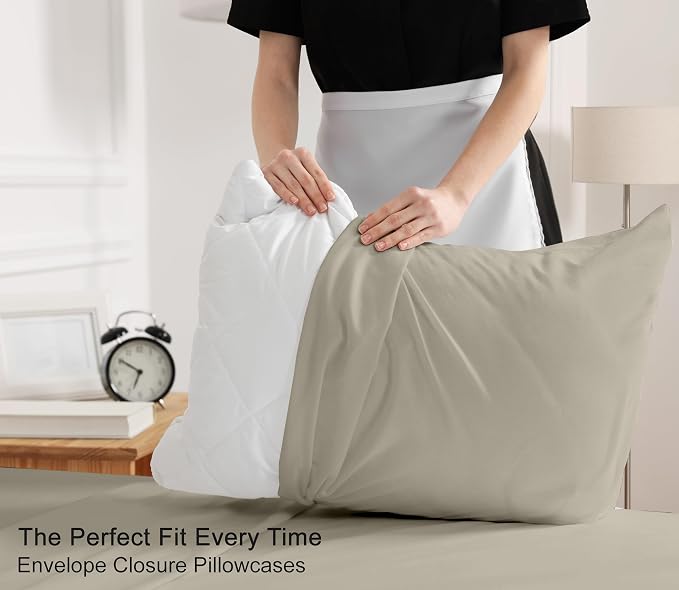 RUVANTI 100% Cotton Sheets – Full Size Percale Bedding, Cooling & Breathable - Image 7