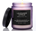 M&SENSE Lavender Citrus Scented Candle, Natural Soy Wax for Home Scented, Stress Relief 7.05oz 50H Burn Time Aromatherapy Candle Gift for Mom Friends Teacher & Spa Bath Yoga