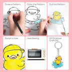 Auihiay 170PCS Shrink Art Kit for DIY Keychain Making, Shrink Dink Paper Kit - Image 4