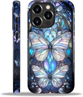 ZHEGAILIAN Case for iPhone 15 Pro, Stained Glass Butterfly Aesthetic Durable by Home