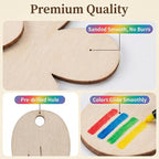 Le Shang 12 PCS Unfinished Wood Crafts, Spring Crafts - Image 6