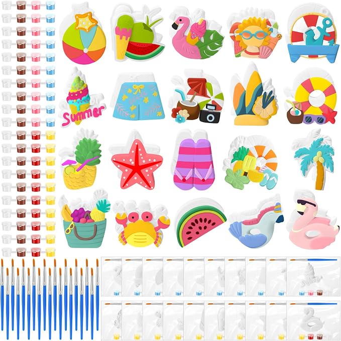 JellyArch 20 Set Summer Beach DIY Painting Ceramic Kit Paint Your Own Beach by JellyArch