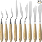 9Pcs Stainless Steel Palette Knife Set by AEBDERP