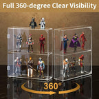 NIUBEE Acrylic Display Case, Wall Mounted or Desktop Dustproof Display Cabinet - Image 2