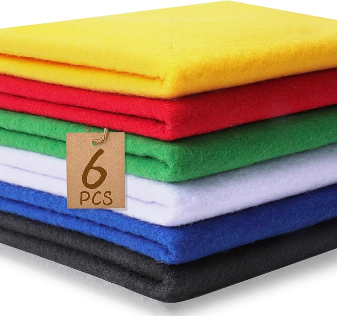 XSEINO 6 Rolls 12"x35" Large Felt Sheets, 1.4mm Thick Nonwoven Fabric by XSEINOiscreating%EF%BC%81
