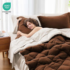 MUXHOMO 7 Pieces California King Comforter Set, Reversible Bed in a Bag Cal - Image 4