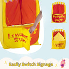 Alvantor® Pop Up Puppet Show Theater & Lemonade Stand, Pretend Playhouse Kids - Image 3