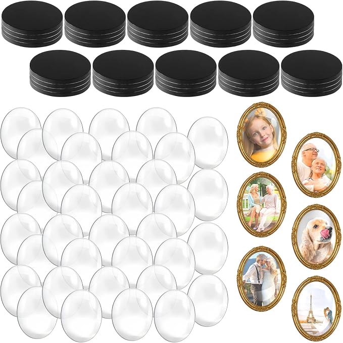 72 Pieces Round Craft Magnets Glass Ceramic Ferrite Magnet by Weewooday