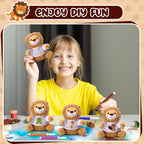 Blueweenly 64 Pcs Make Your Own Stuffed Animal Lion Kit Including 6 Inches Soft - Image 4