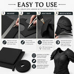 3-Piece EVA Cosplay Foam Kit, Includes 2 Black EVA Foam Sheets and 15mm x 2m - Image 4