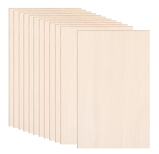 12 Pack Basswood Sheets 12 x 8 x 1/13 Inch Thin Plywood Balsa Wood Boards by pojah
