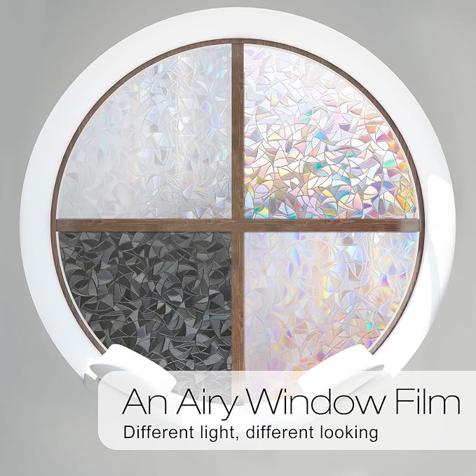 rabbitgoo Window Privacy Film Rainbow Film Decorative Window Sticker, 3D Static - Image 7