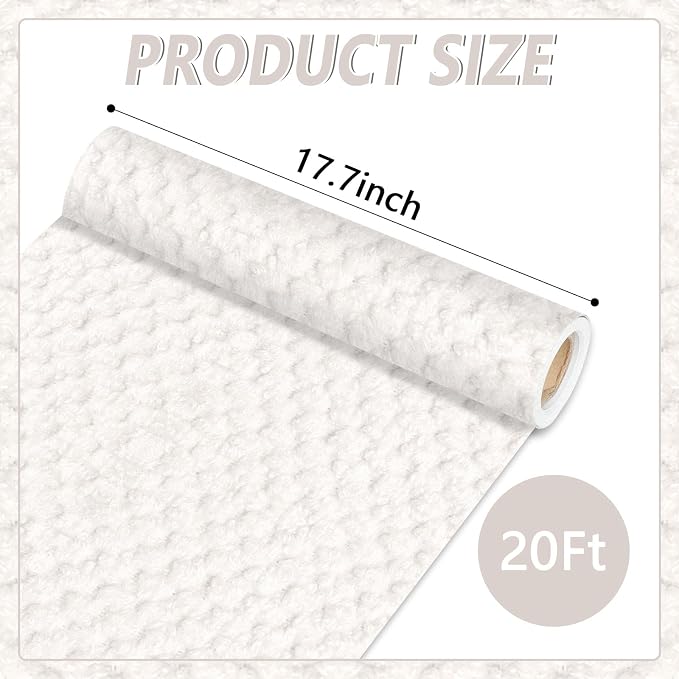 Qyeahkj White Woven Bulletin Board Paper Roll Rustic Bulletin Board Background - Image 2