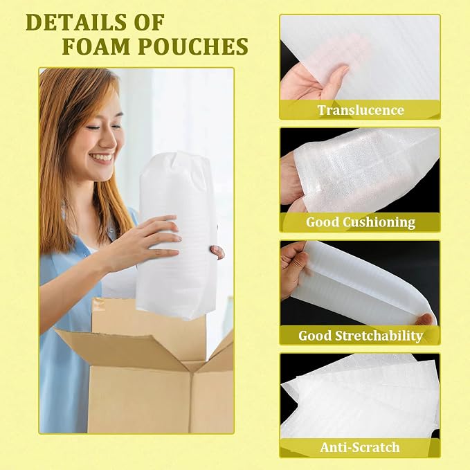 50PCS Large Foam Pouches 14x18 Inch, Foam Packing Pouches - Image 5
