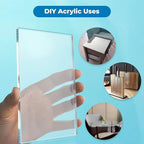 Fab Glass and Mirror Plastic PET Lightweight 12"x16" Thick Acrylic Sheet Use - Image 2