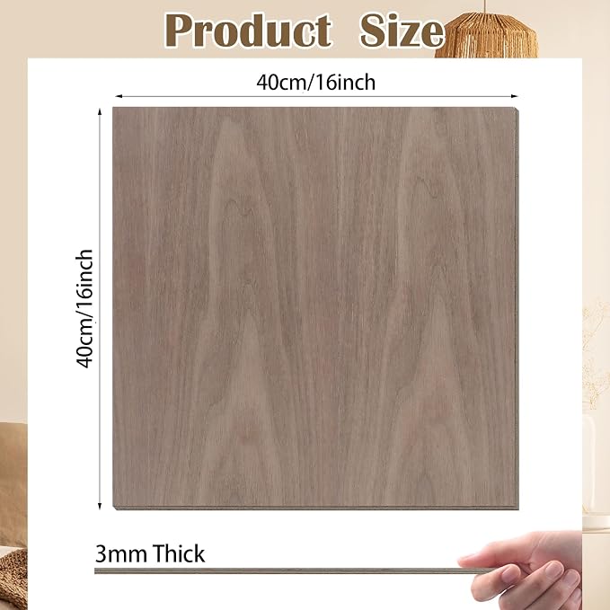 48 Pcs Walnut Unfinished Wood Craft, School DIY Projects, CNC Cutting, and Wood - Image 2