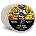 HIPPIE CRAFTER 5 Pack Clear Double Sided Tape, 1/2 Inch Wide Heavy-Duty Adhesive by HippieCrafter