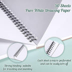 50 Sheets Marker Paper Pad, 5.8×8.3 Inch Bleedproof Art Sketch Pad, 73lb/120gsm - Image 3