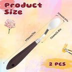 2 Pcs No.20 Palette Knife, 22mm Width Pallet Paint Spatula Stainless Steel Oval - Image 2