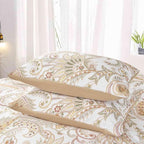 Nanko Paisley Comforter Set King Size 3 Pcs, Tan Taupe Classy Boho Damask - Image 5