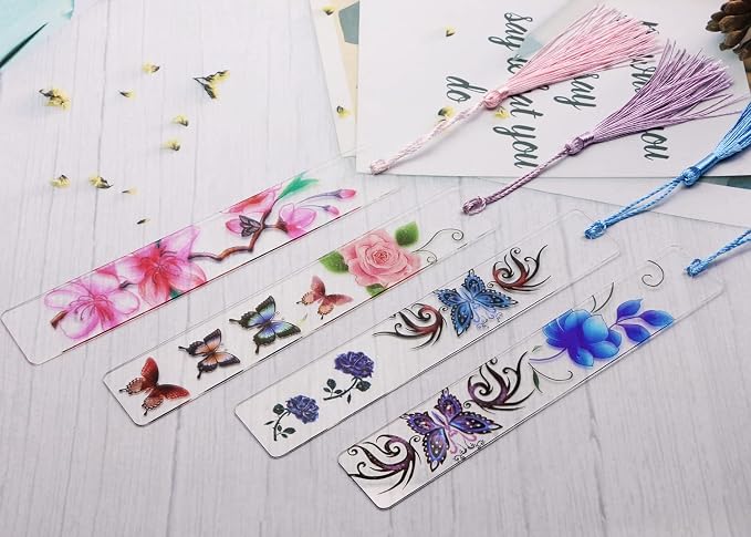 Blank Clear Acrylic Bookmarks Penta Angel 20Pcs Plastic Craft Transparent - Image 4