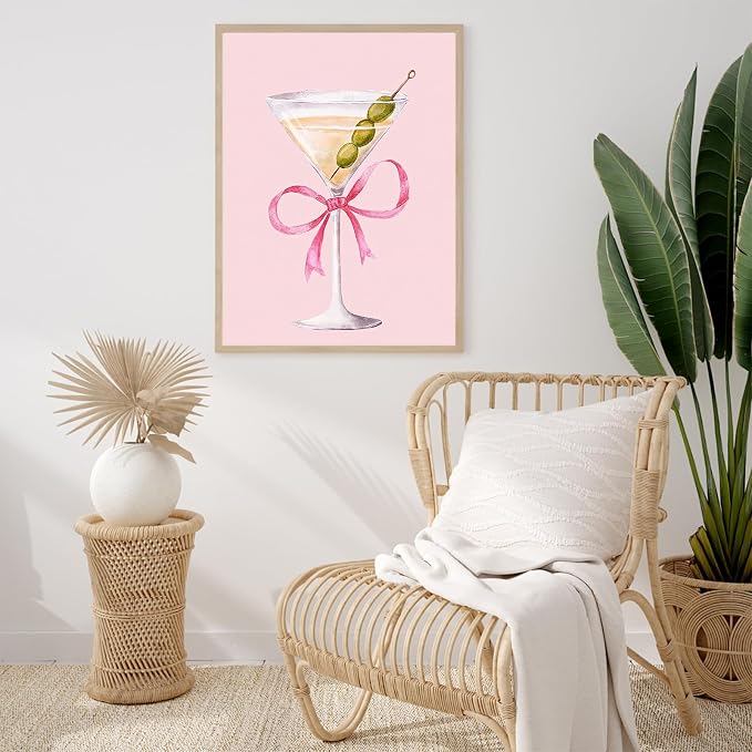 Pink Cocktail Diamond Art Kits for Adults, 5D DIY Coquette Diamond Painting - Image 5