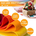 Lemon Yellow Felt Fabric 36" X 36", 1.6mm Thick Soft and Durable Flexible Craft - Image 2