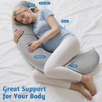 SweetSlubr Pregnancy Pillows for Sleeping, C-Shaped Maternity Pillow for - Image 5