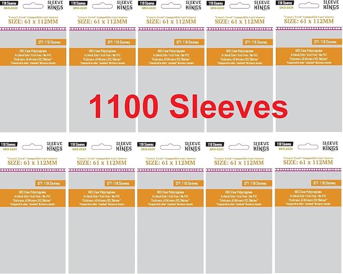 Sleeve Kings French Tarot Sleeves 61 X 112 mm by SleeveKings