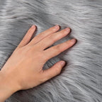 Gray Faux Fur Fabric by The Yard - Image 3