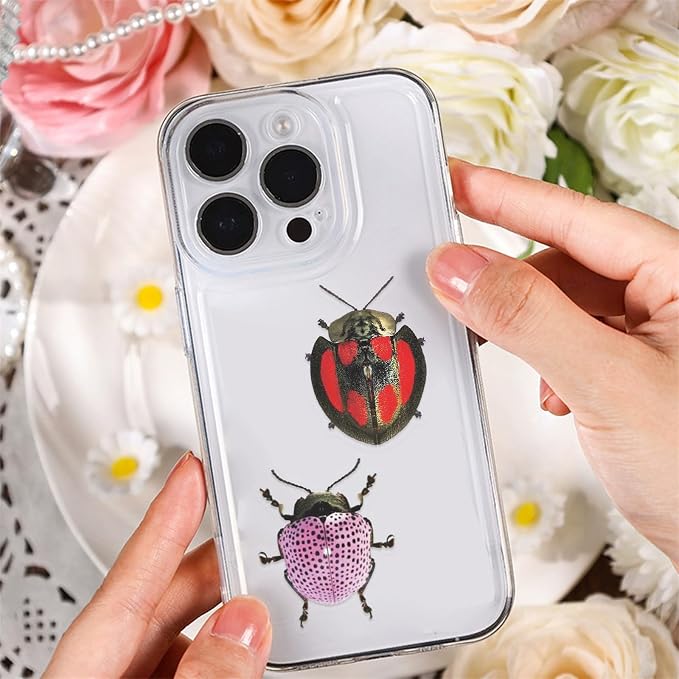 50PCS Cartoon Insects Stickers Aesthetic PET Transparent Insect Decal - Image 4