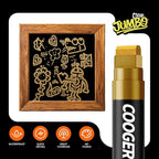 Coogert 3Pcs Gold Jumbo Poster Markers, 15MM Thick Permanent Acrylic Graffiti - Image 3