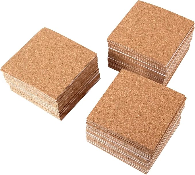 Arroyner 220 Pack Self Adhesive Cork Squares and Round DIY Adhesive Cork Board by Arroyner