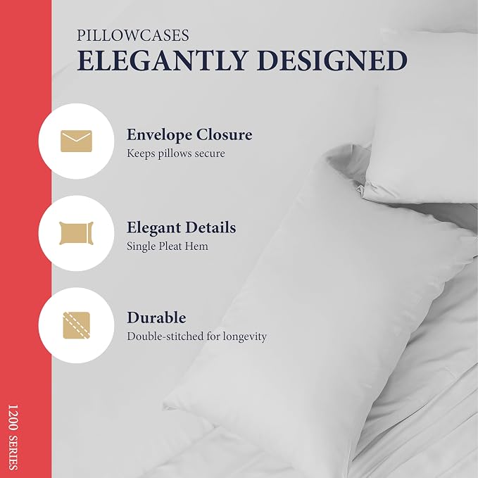 100% Egyptian Cotton Sheets California King Size - Image 5