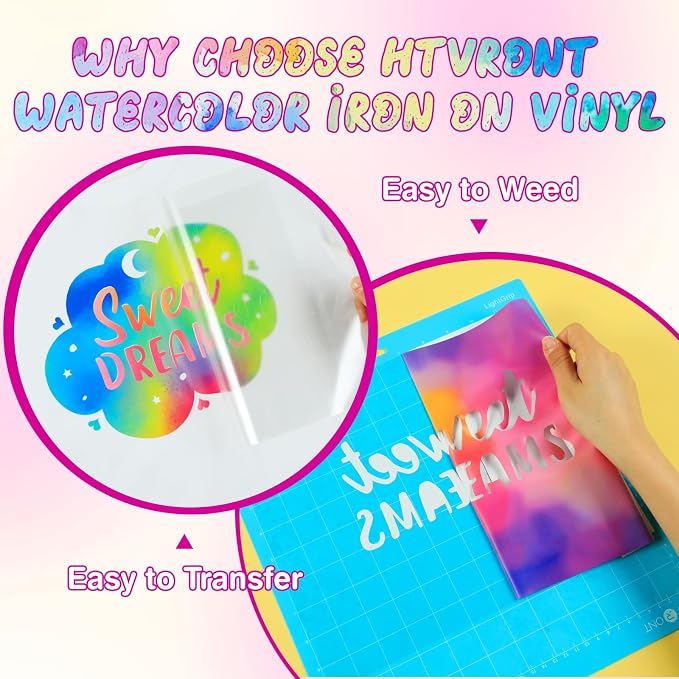 HTVRONT Tie-Dye HTV Heat Transfer Vinyl - Image 4