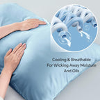 BEDELITE Standard Pillow Cases Set of 2, Rayon Derived from Bamboo, Cooling - Image 3