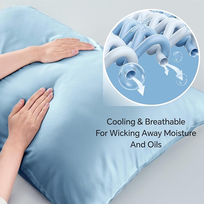 BEDELITE Pillow Cases Queen Size Set of 2, Rayon Derived from Bamboo, Cooling - Image 3