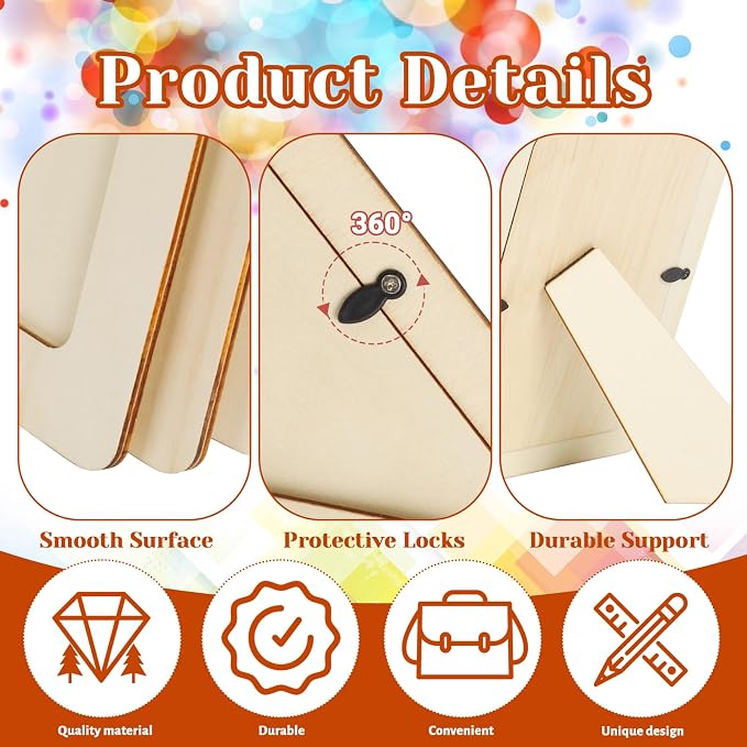 RYKOMO 42 Pack DIY Wooden Picture Frames, Unfinished Solid Wood Photo Picture - Image 3