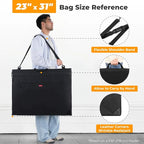 Nicpro Light Weight Art Portfolio Bag, 23x31 Black Art Canvas Portfolio Case - Image 2