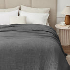 100% Cotton Muslin Blanket 40" x 40", Breathable and Lightweight Cotton Throw - Image 5