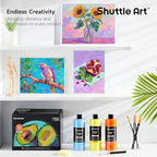Shuttle Art Acrylic Paint, 12 Colors Acrylic Paint Large Bottle Set, 473ml/16oz - Image 6