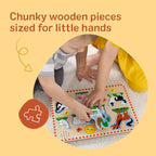 Melissa & Doug Farm Animals Sound Puzzle – 8-Piece Wooden Peg Puzzle - Image 2