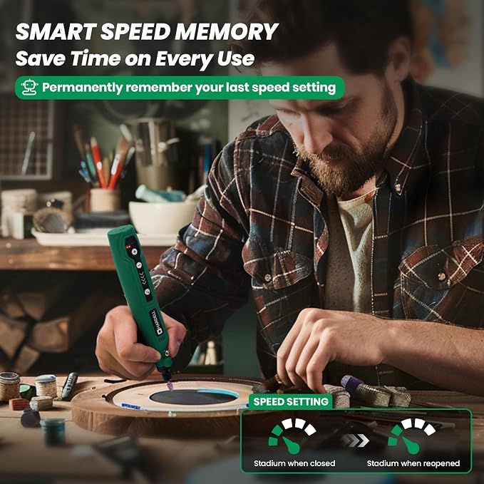 HARDELL Mini Cordless Rotary Tool, 5-Speed Rotary Tool Kit - Image 4