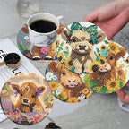 ijbnhd 8 Pack Highland Cow Diamond Art Coasters Kits | Cow Diamond Painting - Image 4