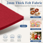 12" x 12" Felt Sheets for Crafts, 2mm Stiff Felt Fabric, Polyester Felt Squares - Image 2