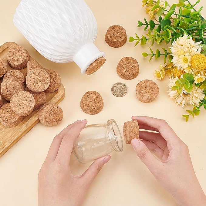 BENECREAT 20Pcs Wooden Tapered Cork Plugs, BurlyWood Soft Wood Corks - Image 3